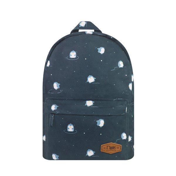 Penguin Mid Sized Kids School Backpack (Grey Blue) Penguin Mid Sized Kids School Backpack (Grey Blue)