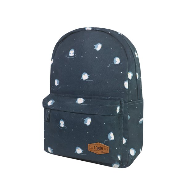 Penguin Mid Sized Kids School Backpack (Grey Blue) Penguin Mid Sized Kids School Backpack (Grey Blue)