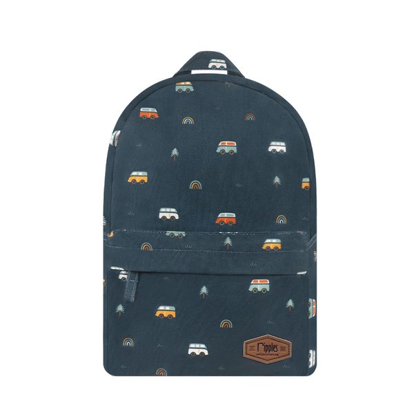 Rainbow Caravan Mid Sized Kids School Backpack (Grey Blue)