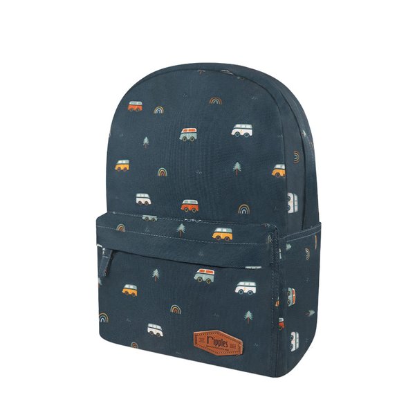 Rainbow Caravan Mid Sized Kids School Backpack (Grey Blue)