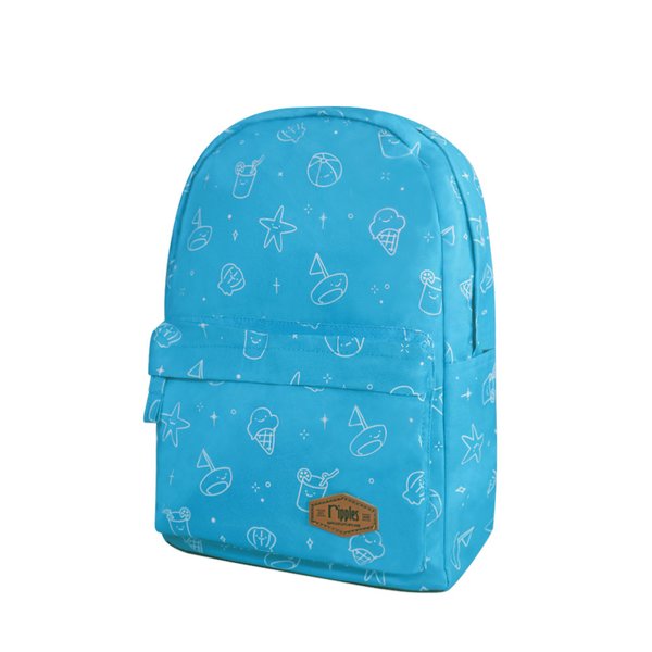 Beach Mid Sized Kids School Backpack (Blue) Beach Mid Sized Kids School Backpack (Blue)