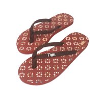 Posie Ladies Flip Flops (Dark Red)