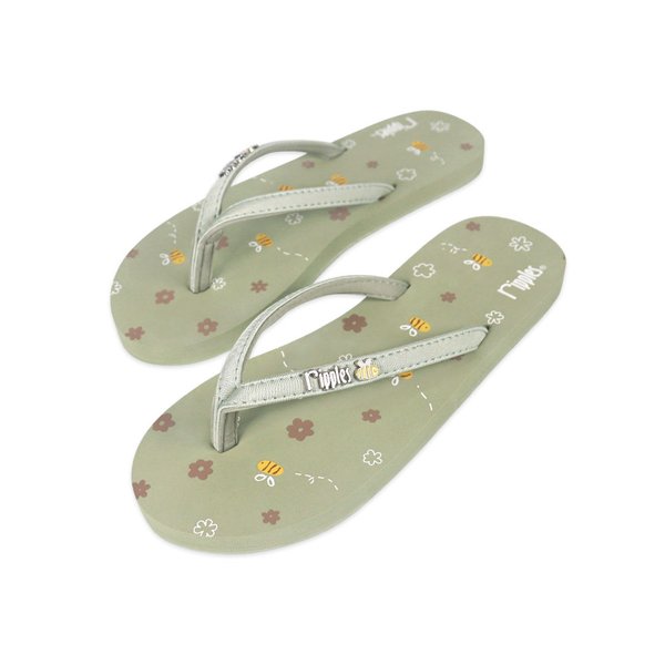 Bees Ladies Flip Flops (Sage Green) Bees Ladies Flip Flops (Sage Green)