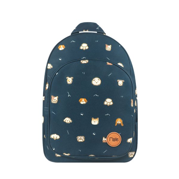 Doggies Mid Sized Kids School Backpack (Grey Blue) Doggies Mid Sized Kids School Backpack (Grey Blue)