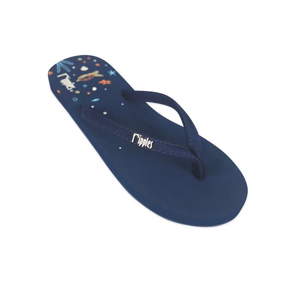 Turtles Ladies Flip Flops (Navy Blue) Turtles Ladies Flip Flops (Navy Blue)