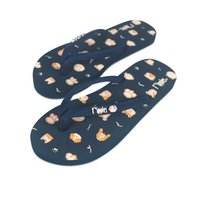 Doggies Ladies Flip Flops (Grey Blue)