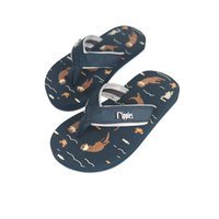Otters Little Kids Flip Flops (Grey Blue)