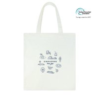 Singapore Iconic Gems Recycled Tote Bag (Singapore Blue)