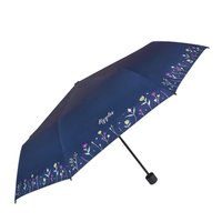 Flowery Umbrella (Navy Blue)