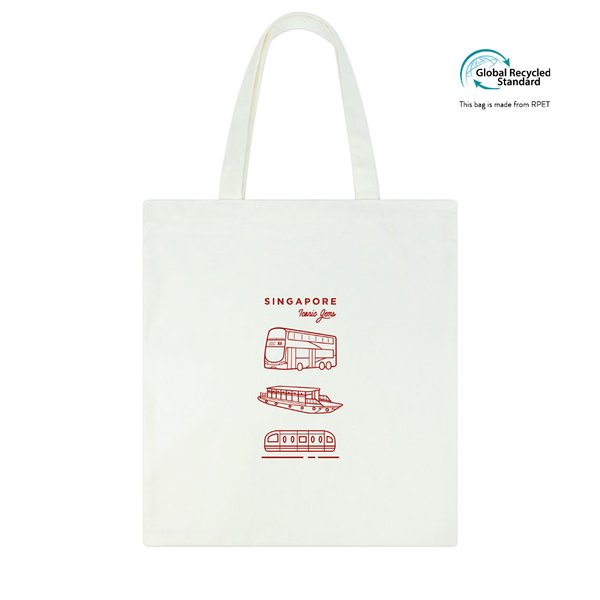 Singapore Iconic Gems Recycled Tote Bag (Transport) Singapore Iconic Gems Recycled Tote Bag (Transport)