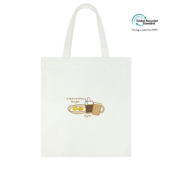 Singapore Iconic Gems Recycled Tote Bag (Local Breakfast) Singapore Iconic Gems Recycled Tote Bag (Local Breakfast)