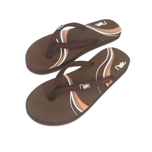 Waves Ladies Flip Flops (Brown) Waves Ladies Flip Flops (Brown)