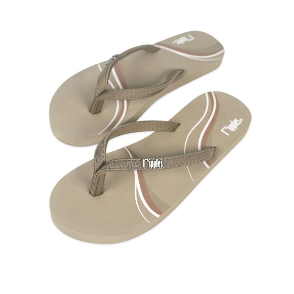 Waves Ladies Flip Flops (Khaki) Waves Ladies Flip Flops (Khaki)
