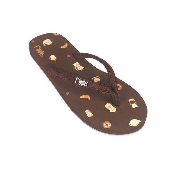 Coffee Ladies Flip Flops (Brown) Coffee Ladies Flip Flops (Brown)