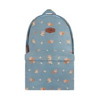 Autumn Bear School Backpack (Light Grey Blue)