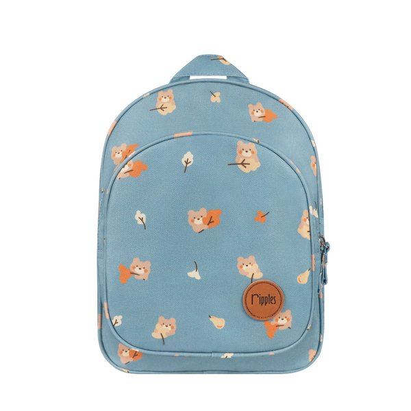 Autumn Bear Kids Backpack (Light Grey Blue)