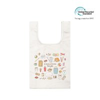 Singapore Iconic Gems Nostalgia Little Reusable Tote Bag (Off White)