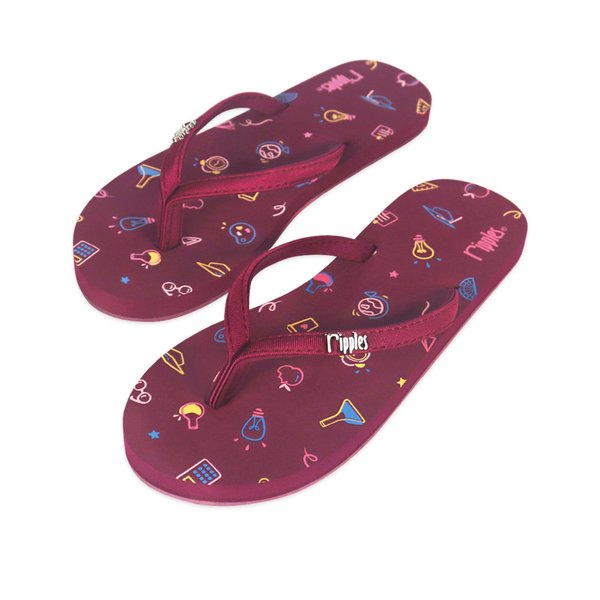 Campus Ladies Flip Flops (Maroon Purple)