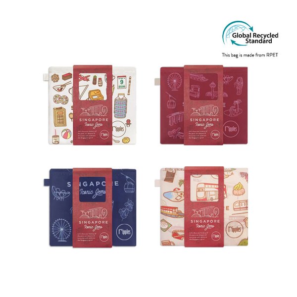 [ Box of 20 ] Singapore Iconic Gems Reusable Eco Bag