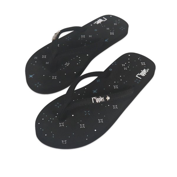 Constellation Ladies Flip Flops (Black)