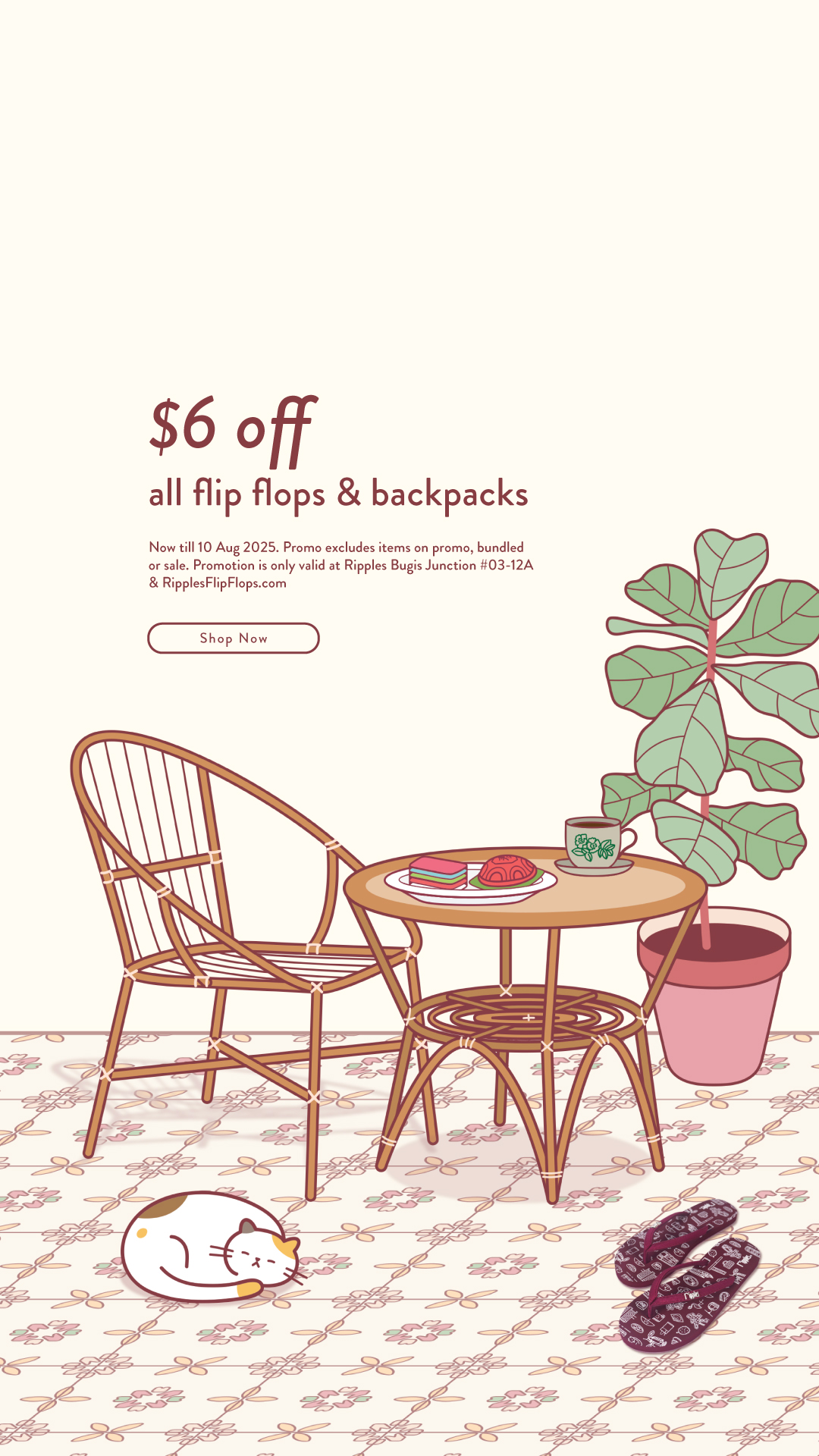 $6 off Flip Flops & Backpacks