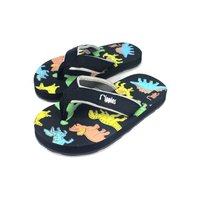 [SALE] Dinosaur Little Kids Flip Flops (Black)
