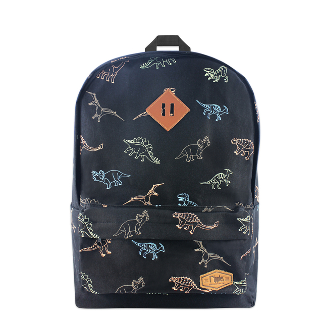 Dinosaur School Backpack (Black)