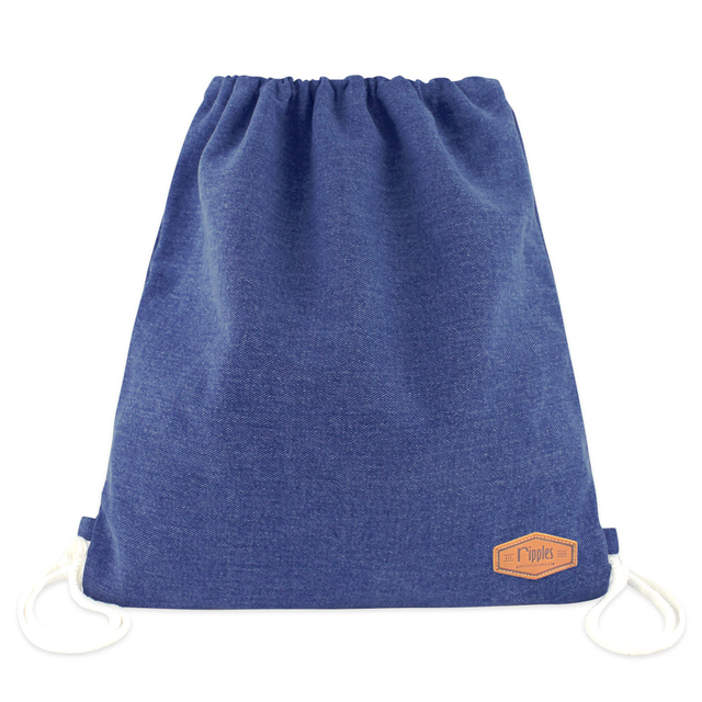 [PROMO] Denim Ladies Drawstring Backpack (Mid Blue Wash)