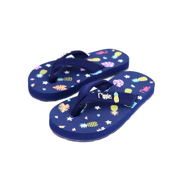 [SALE] Pineapple Little Kids Flip Flops (Navy Blue)