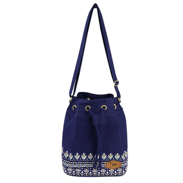 Astrial Aztec Bucket Sling Bag (Navy Blue)