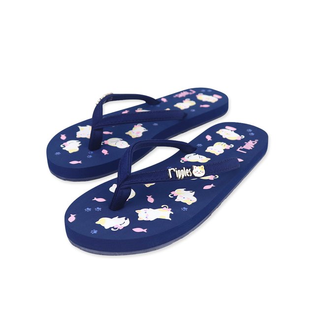 [SALE] Kittens Ladies Flip Flops (Navy Blue)