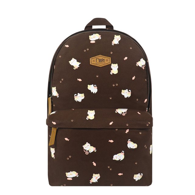 [PROMO] Kittens Canvas Backpack (Brown)