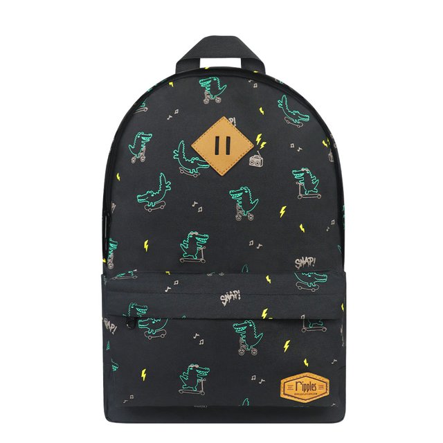 Crocodile School Backpack (Black)