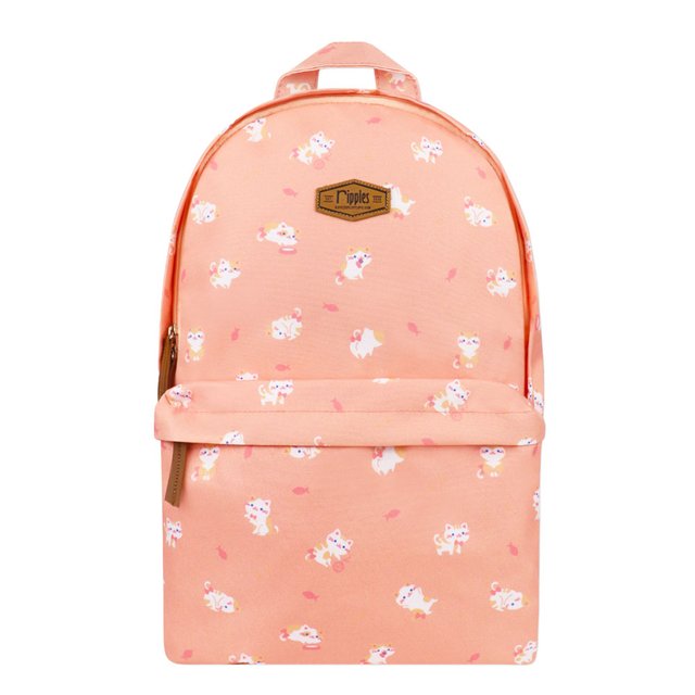 [SALE] Kittens School Backpack (Peach)