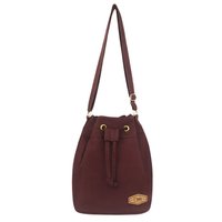 [SALE] Basic Canvas Bucket Sling Bag (Maroon)