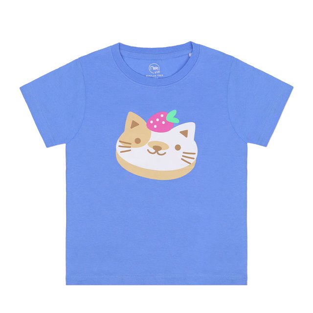 [PROMO] Animal Donut Kitten Kids T-shirt (Blue)