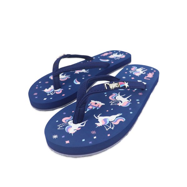 [SALE] Unicorn Castle Ladies Flip Flops (Navy Blue)
