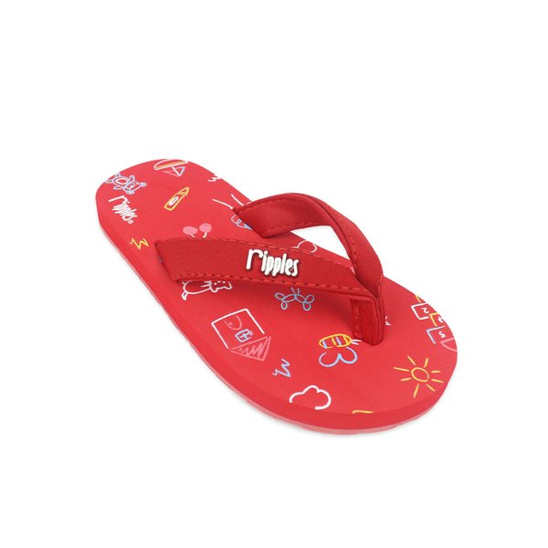 [SALE] Doodle Little Kids Flip Flops (Red)