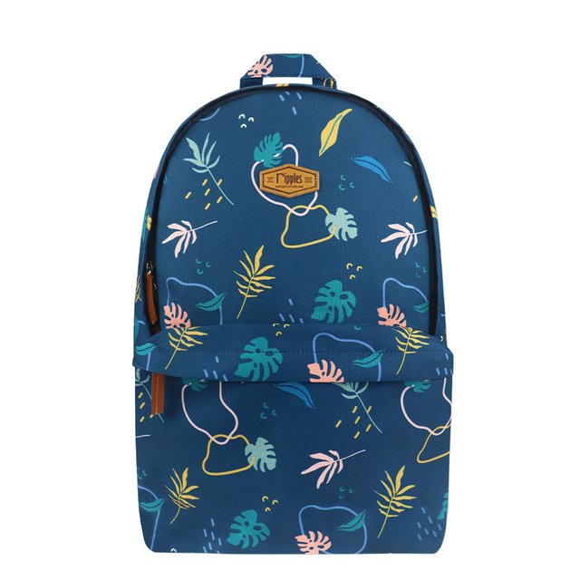 [SALE] Abstract Foliage School Backpack (Blue)
