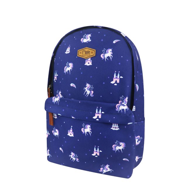 Unicorn Castle School Backpack (Navy Blue)