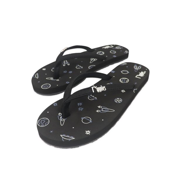 [SALE] Space Ladies Flip Flops (Black)