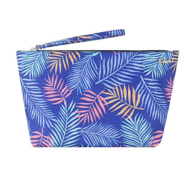 [PROMO] Tropical Leaves Cosmetic Pouch (Blue)