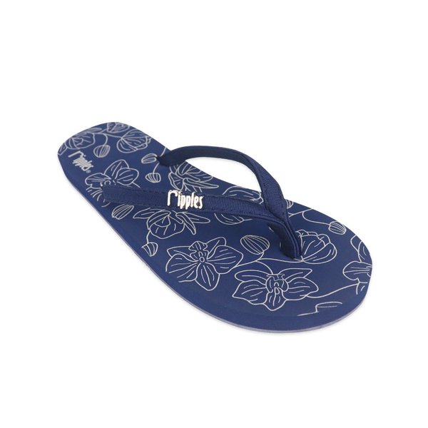 Orchid Ladies Flip Flops (Navy Blue) Orchid Ladies Flip Flops (Navy Blue)