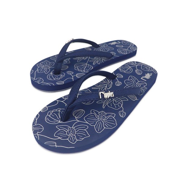Orchid Ladies Flip Flops (Navy Blue) Orchid Ladies Flip Flops (Navy Blue)