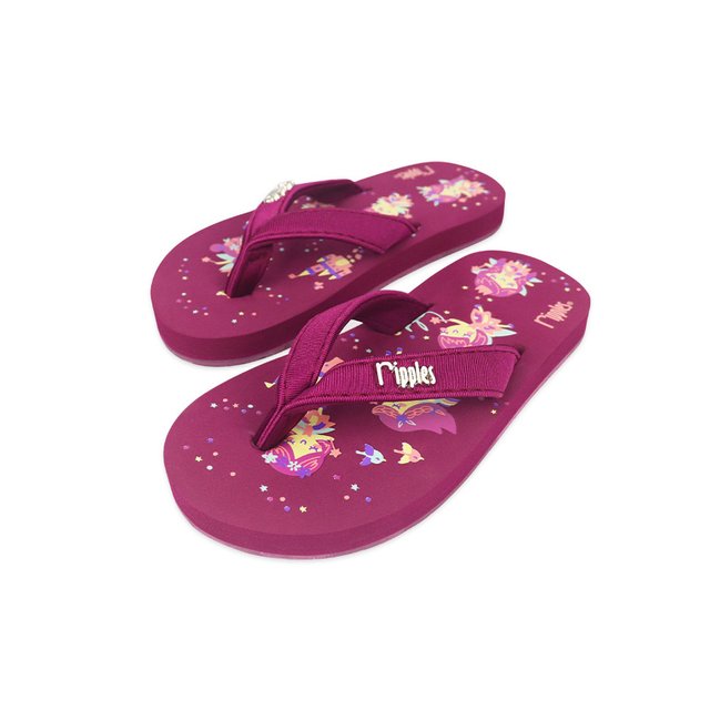 [SALE] Fairies Little Kids Flip Flops (Maroon Purple)