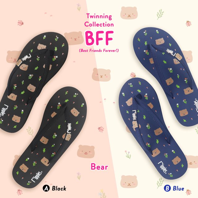 BFF Friends Flip Flops Bear Twinning Collection 