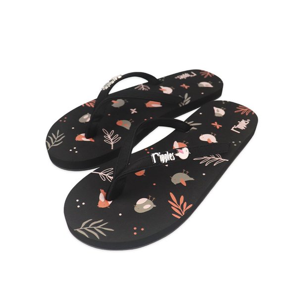 [SALE] Birds Ladies Flip Flops (Black)