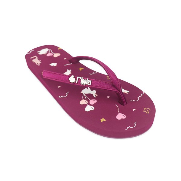 Bunny Ladies Flip Flops (Maroon Purple) Bunny Ladies Flip Flops (Maroon Purple)