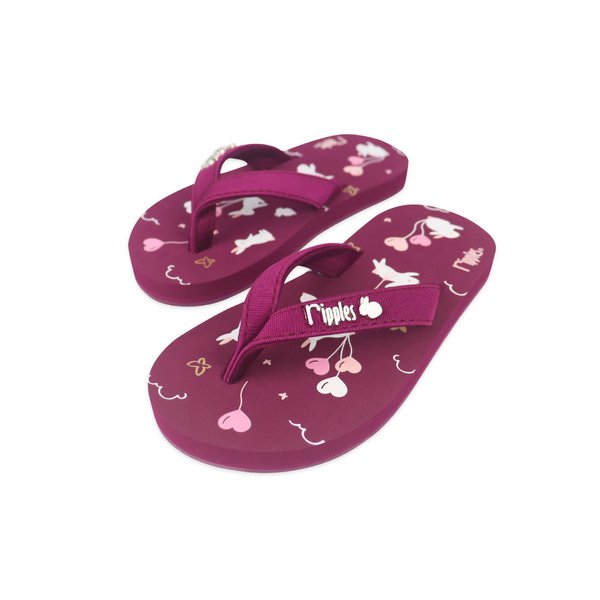 Bunny Little Kids Flip Flops (Maroon Purple) Bunny Little Kids Flip Flops (Maroon Purple)
