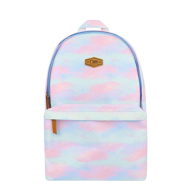 Clouds Watercolour School Backpack (Candyfloss)